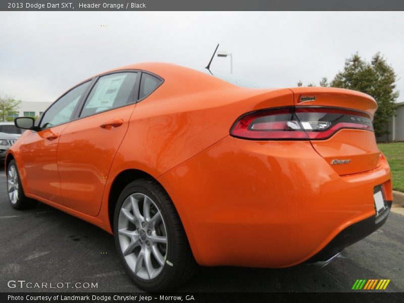 Header Orange / Black 2013 Dodge Dart SXT