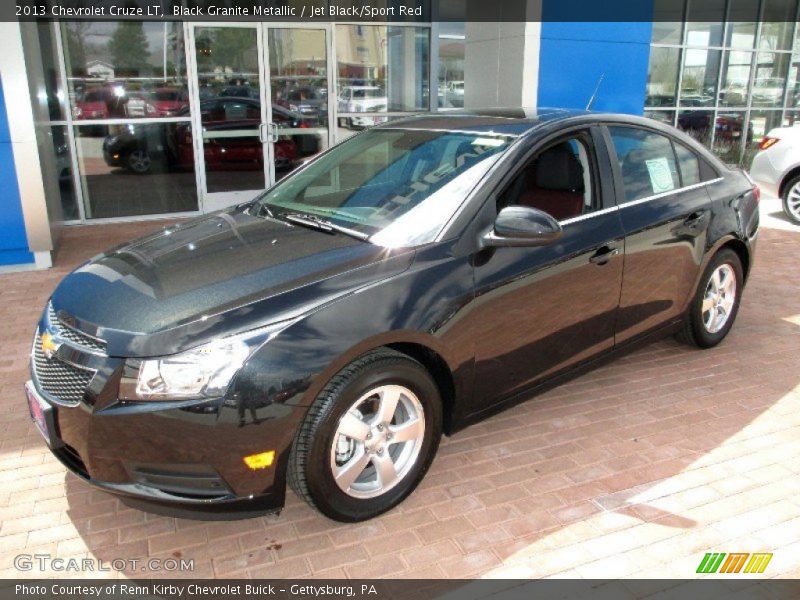 Black Granite Metallic / Jet Black/Sport Red 2013 Chevrolet Cruze LT