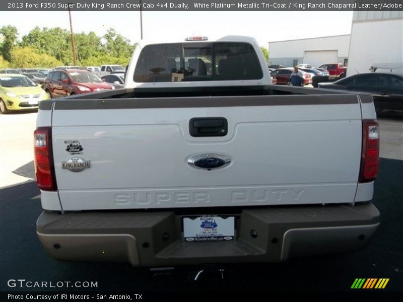White Platinum Metallic Tri-Coat / King Ranch Chaparral Leather/Adobe Trim 2013 Ford F350 Super Duty King Ranch Crew Cab 4x4 Dually