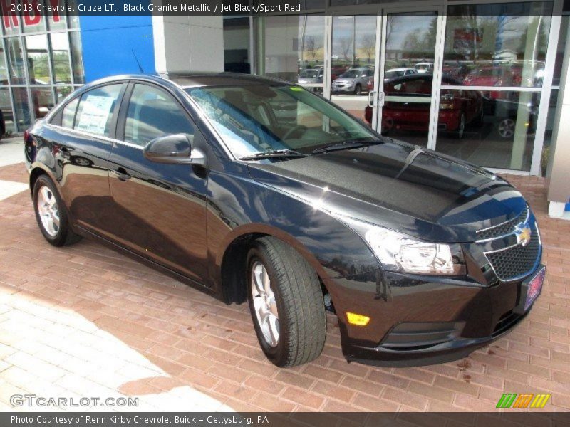 Black Granite Metallic / Jet Black/Sport Red 2013 Chevrolet Cruze LT