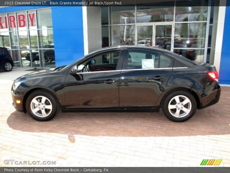 Black Granite Metallic / Jet Black/Sport Red 2013 Chevrolet Cruze LT