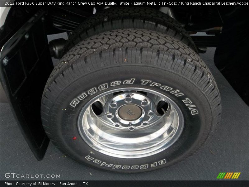 White Platinum Metallic Tri-Coat / King Ranch Chaparral Leather/Adobe Trim 2013 Ford F350 Super Duty King Ranch Crew Cab 4x4 Dually
