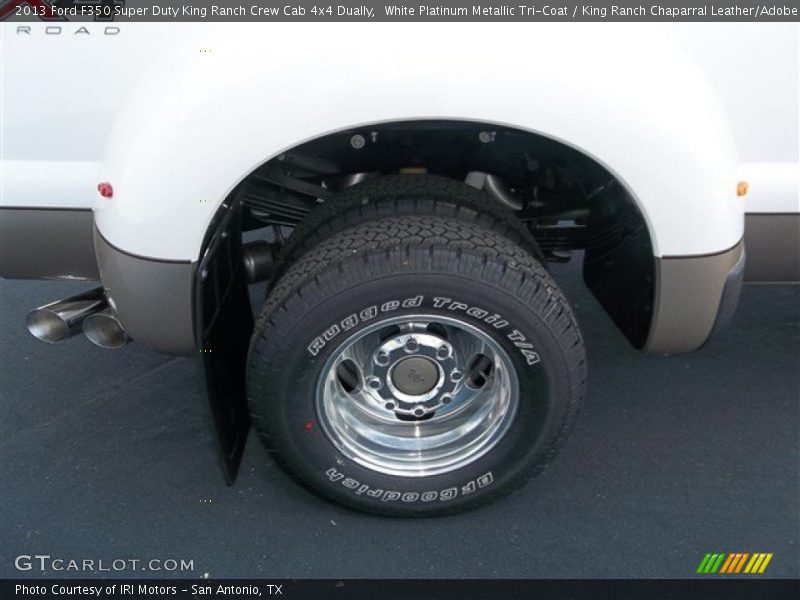 White Platinum Metallic Tri-Coat / King Ranch Chaparral Leather/Adobe Trim 2013 Ford F350 Super Duty King Ranch Crew Cab 4x4 Dually