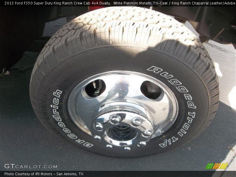 White Platinum Metallic Tri-Coat / King Ranch Chaparral Leather/Adobe Trim 2013 Ford F350 Super Duty King Ranch Crew Cab 4x4 Dually