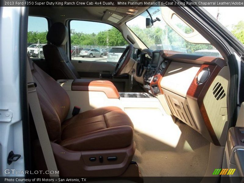 White Platinum Metallic Tri-Coat / King Ranch Chaparral Leather/Adobe Trim 2013 Ford F350 Super Duty King Ranch Crew Cab 4x4 Dually