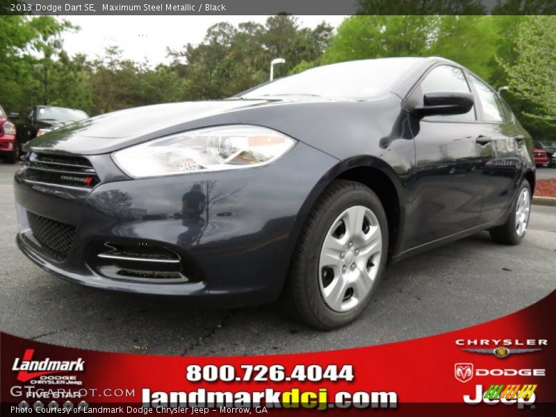 Maximum Steel Metallic / Black 2013 Dodge Dart SE