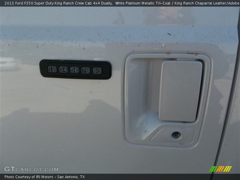 White Platinum Metallic Tri-Coat / King Ranch Chaparral Leather/Adobe Trim 2013 Ford F350 Super Duty King Ranch Crew Cab 4x4 Dually
