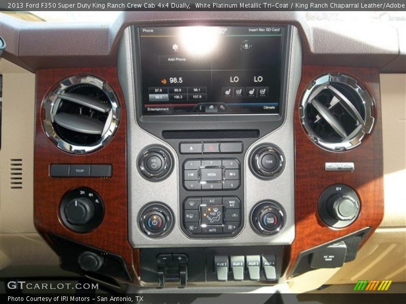 White Platinum Metallic Tri-Coat / King Ranch Chaparral Leather/Adobe Trim 2013 Ford F350 Super Duty King Ranch Crew Cab 4x4 Dually