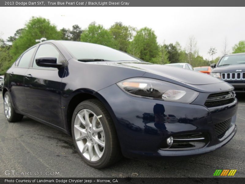 True Blue Pearl Coat / Black/Light Diesel Gray 2013 Dodge Dart SXT