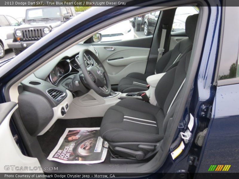 True Blue Pearl Coat / Black/Light Diesel Gray 2013 Dodge Dart SXT
