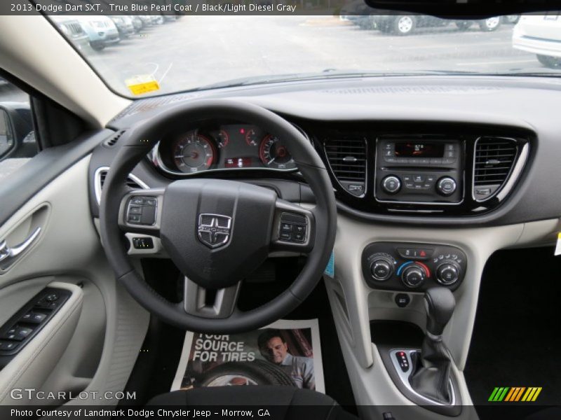 True Blue Pearl Coat / Black/Light Diesel Gray 2013 Dodge Dart SXT