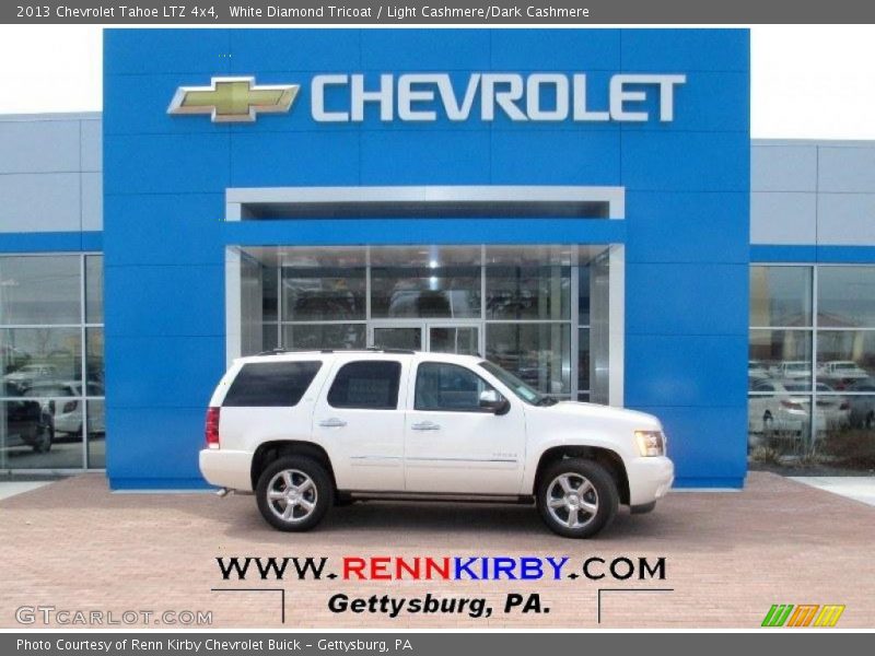White Diamond Tricoat / Light Cashmere/Dark Cashmere 2013 Chevrolet Tahoe LTZ 4x4