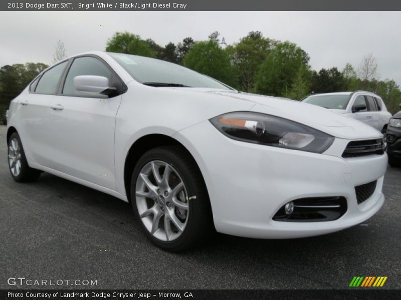 Bright White / Black/Light Diesel Gray 2013 Dodge Dart SXT
