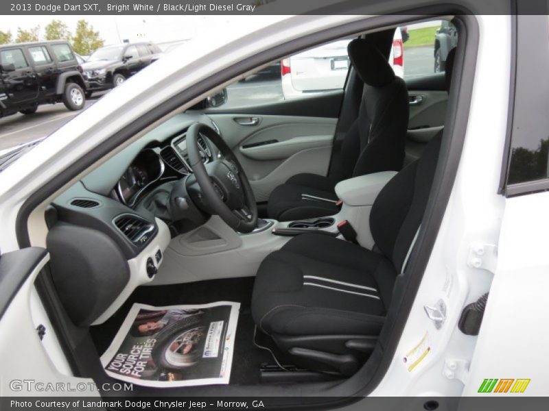 Bright White / Black/Light Diesel Gray 2013 Dodge Dart SXT
