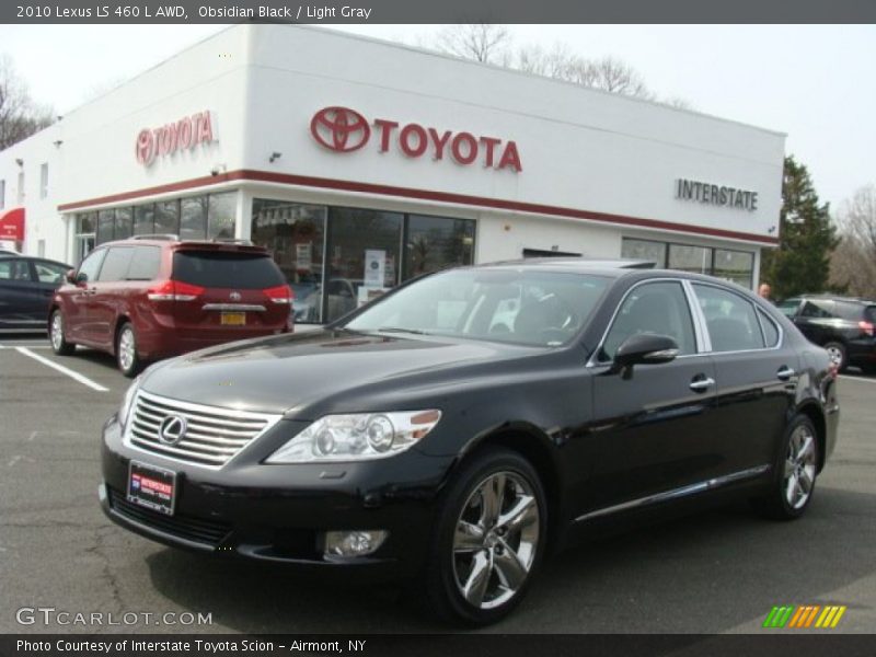 Obsidian Black / Light Gray 2010 Lexus LS 460 L AWD