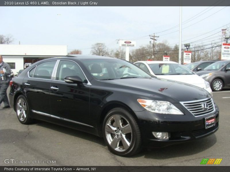 Obsidian Black / Light Gray 2010 Lexus LS 460 L AWD