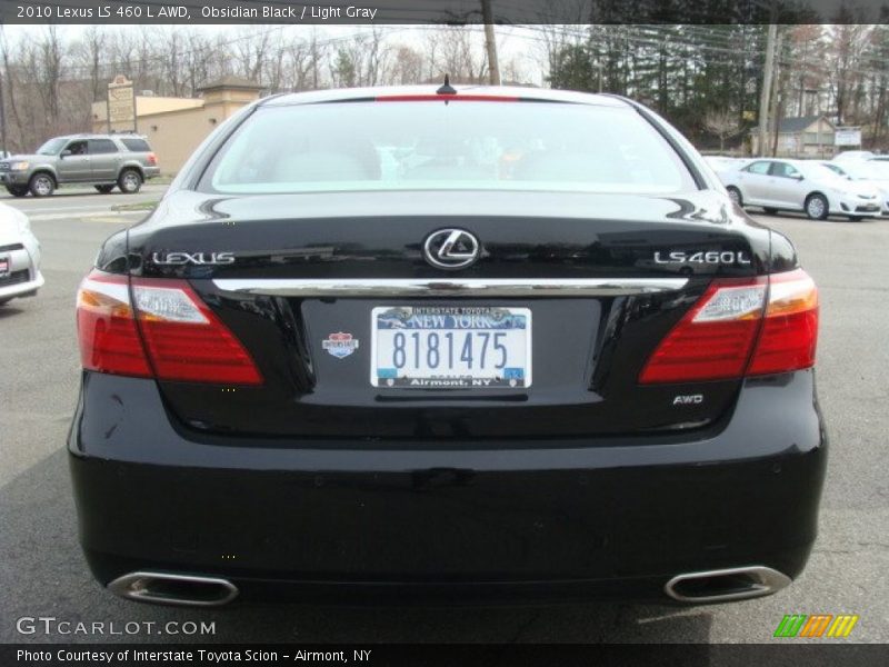 Obsidian Black / Light Gray 2010 Lexus LS 460 L AWD