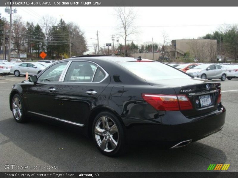 Obsidian Black / Light Gray 2010 Lexus LS 460 L AWD