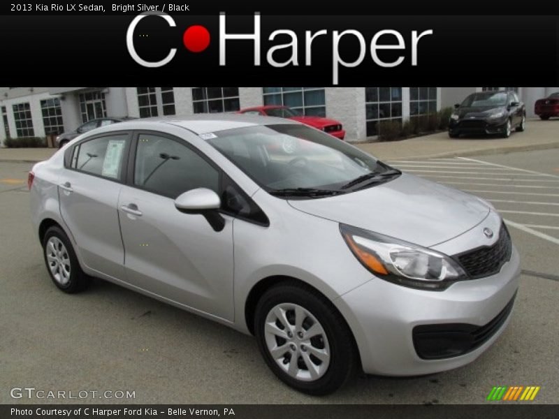 Bright Silver / Black 2013 Kia Rio LX Sedan