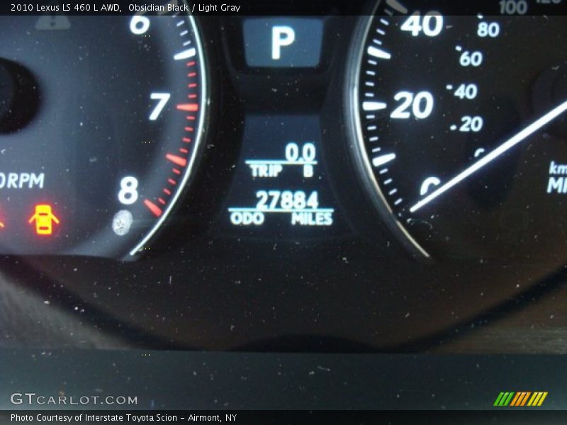 Obsidian Black / Light Gray 2010 Lexus LS 460 L AWD