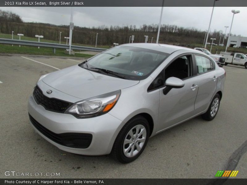 Bright Silver / Black 2013 Kia Rio LX Sedan