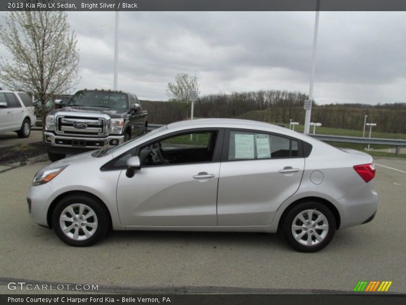 Bright Silver / Black 2013 Kia Rio LX Sedan