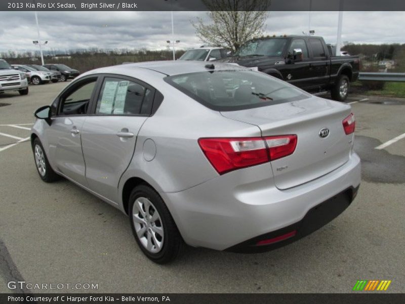 Bright Silver / Black 2013 Kia Rio LX Sedan