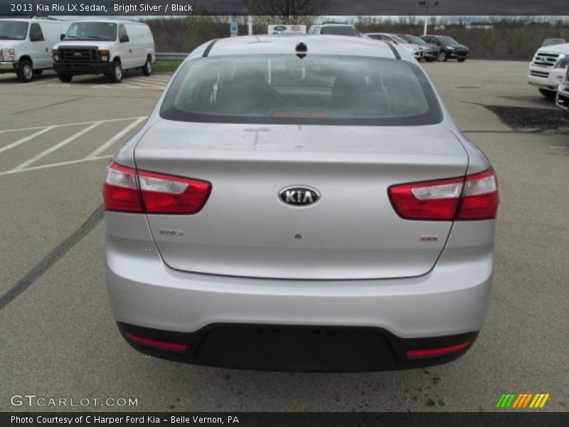 Bright Silver / Black 2013 Kia Rio LX Sedan