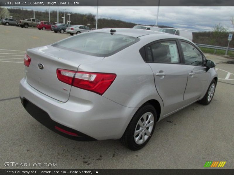 Bright Silver / Black 2013 Kia Rio LX Sedan