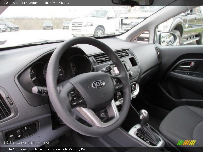 Bright Silver / Black 2013 Kia Rio LX Sedan