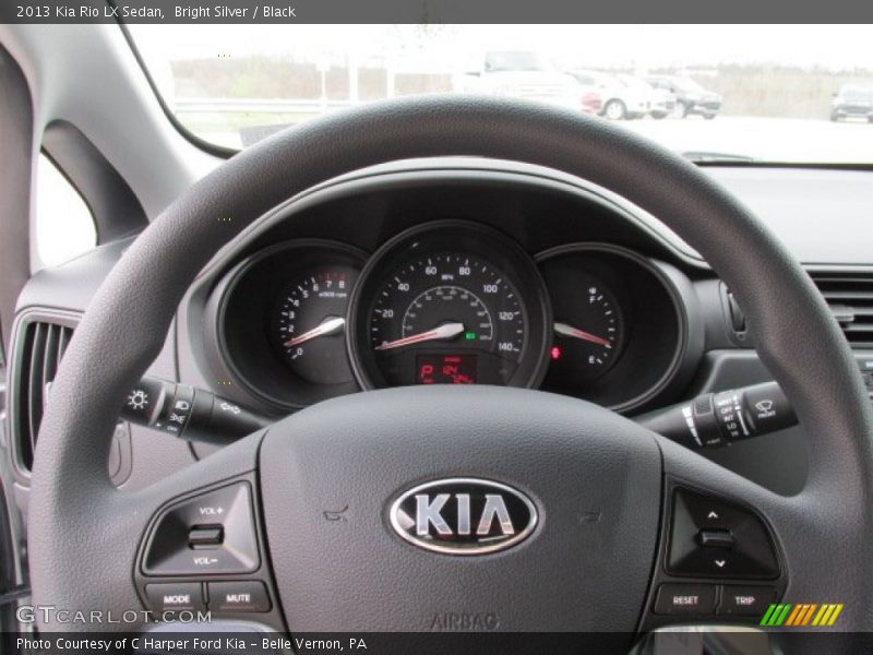 Bright Silver / Black 2013 Kia Rio LX Sedan