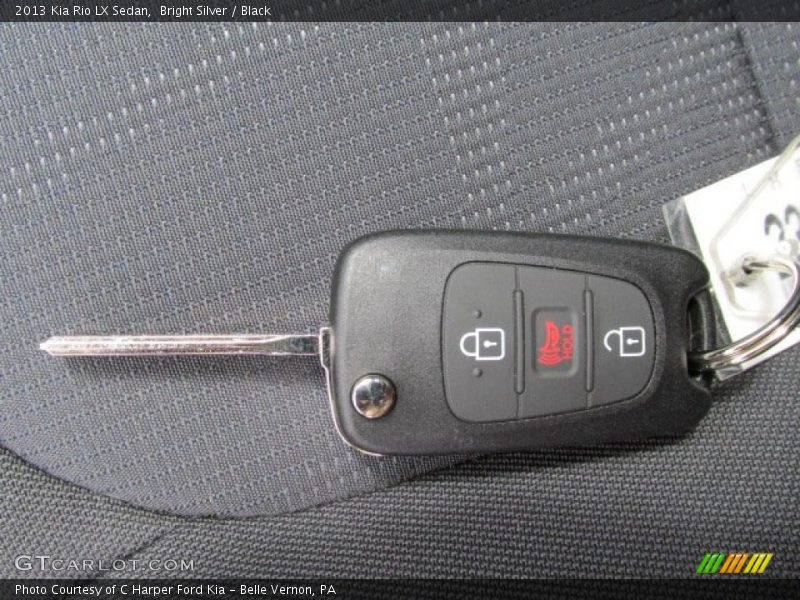Bright Silver / Black 2013 Kia Rio LX Sedan