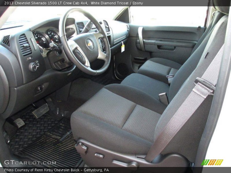White Diamond Tricoat / Ebony 2013 Chevrolet Silverado 1500 LT Crew Cab 4x4