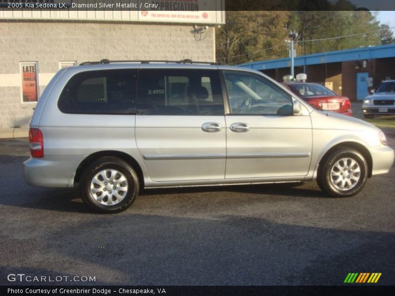 Diamond Silver Metallic / Gray 2005 Kia Sedona LX