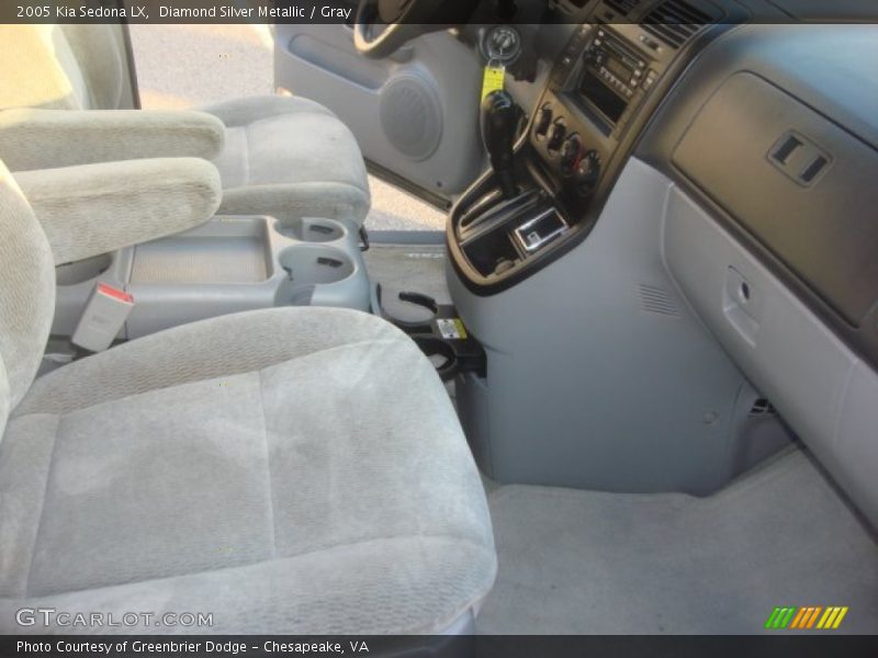 Diamond Silver Metallic / Gray 2005 Kia Sedona LX