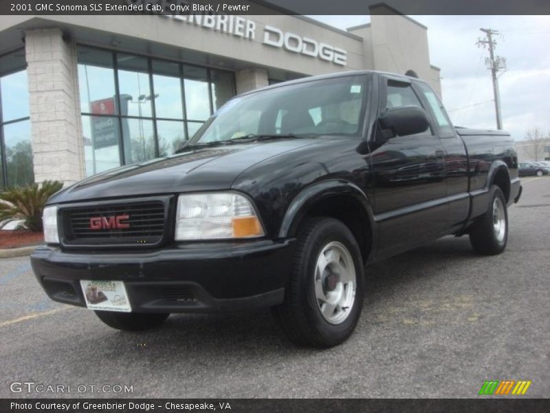 Onyx Black / Pewter 2001 GMC Sonoma SLS Extended Cab