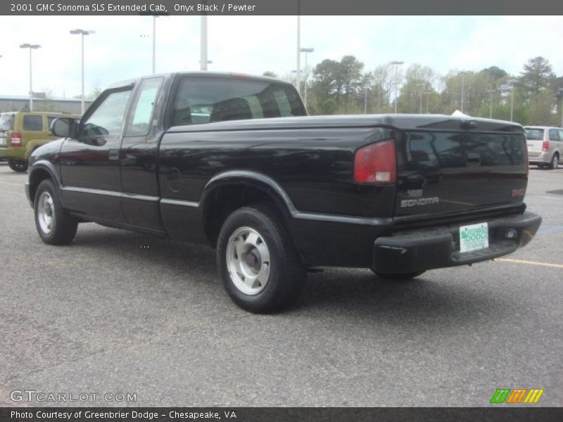 Onyx Black / Pewter 2001 GMC Sonoma SLS Extended Cab