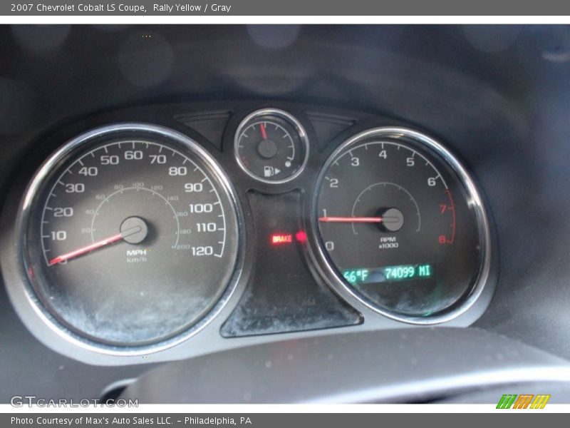 Rally Yellow / Gray 2007 Chevrolet Cobalt LS Coupe