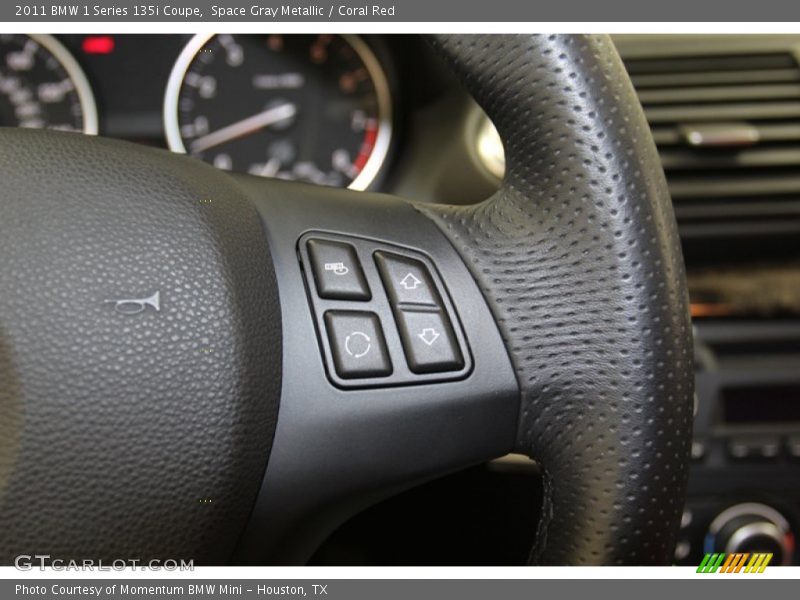 Space Gray Metallic / Coral Red 2011 BMW 1 Series 135i Coupe