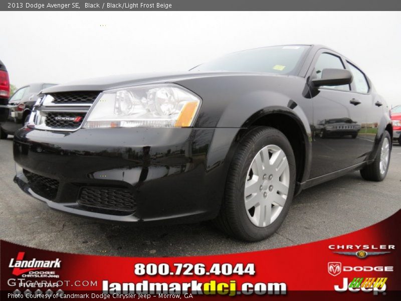 Black / Black/Light Frost Beige 2013 Dodge Avenger SE