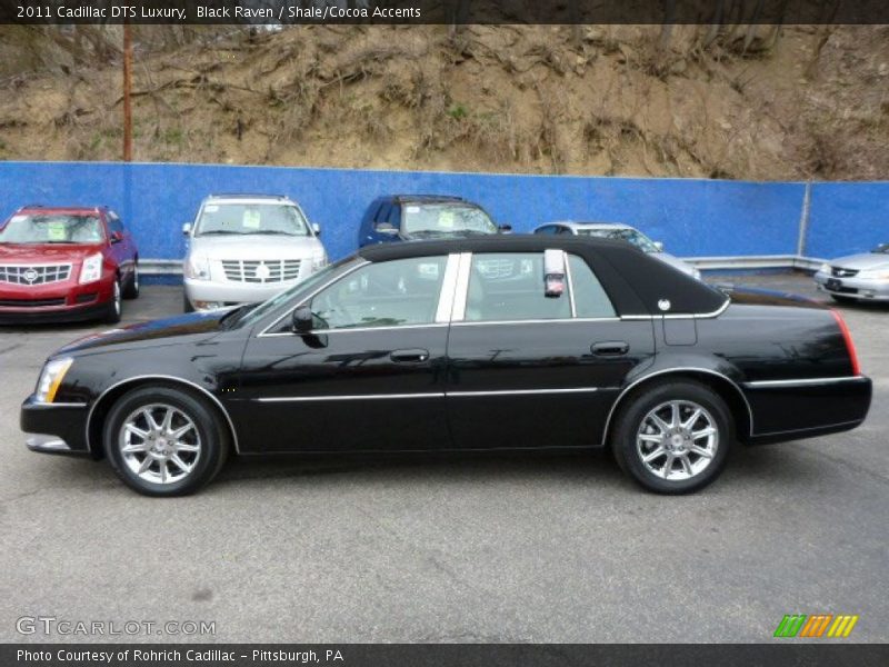 Black Raven / Shale/Cocoa Accents 2011 Cadillac DTS Luxury