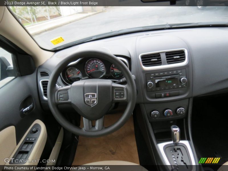 Black / Black/Light Frost Beige 2013 Dodge Avenger SE