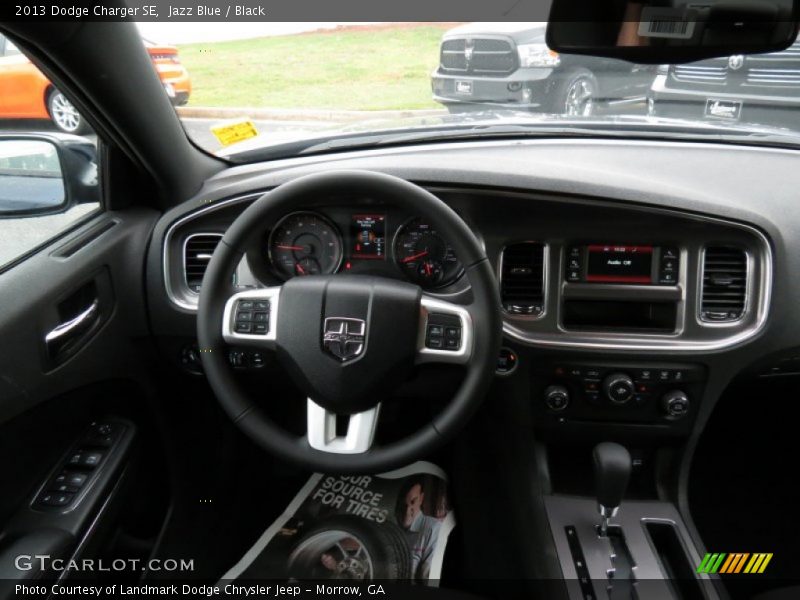 Jazz Blue / Black 2013 Dodge Charger SE