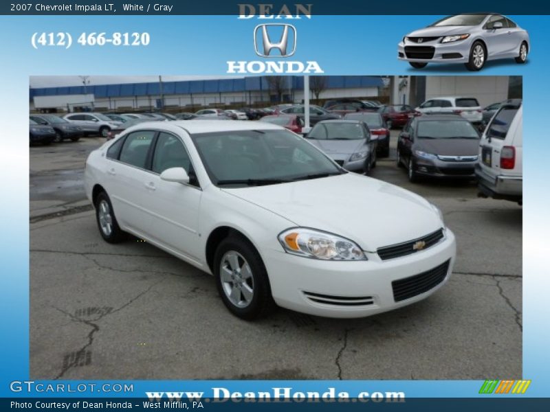 White / Gray 2007 Chevrolet Impala LT