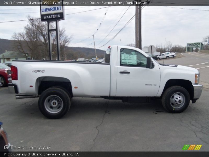 Summit White / Dark Titanium 2013 Chevrolet Silverado 3500HD WT Regular Cab 4x4 Dually