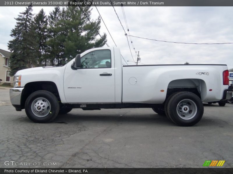 Summit White / Dark Titanium 2013 Chevrolet Silverado 3500HD WT Regular Cab 4x4 Dually