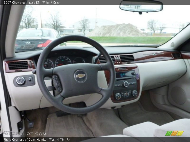White / Gray 2007 Chevrolet Impala LT