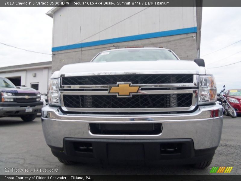 Summit White / Dark Titanium 2013 Chevrolet Silverado 3500HD WT Regular Cab 4x4 Dually