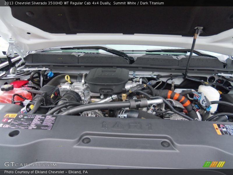 Summit White / Dark Titanium 2013 Chevrolet Silverado 3500HD WT Regular Cab 4x4 Dually