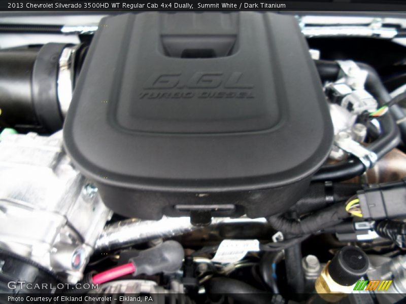 Summit White / Dark Titanium 2013 Chevrolet Silverado 3500HD WT Regular Cab 4x4 Dually